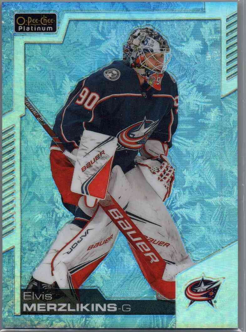 2020/21 OPC Platinum Arctic Freeze Elvis Merzlikins #111 18/99