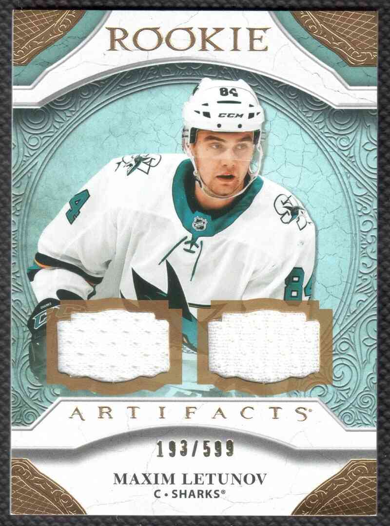 2020/21 Artifacts Rookie Material Gold Maxim Letunov #165 193/599