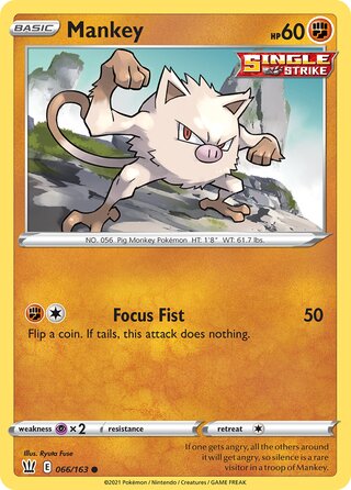 Pokémon Battle Styles 066/163 Mankey