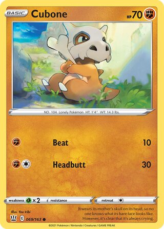 Pokémon Battle Styles 069/163 Cubone