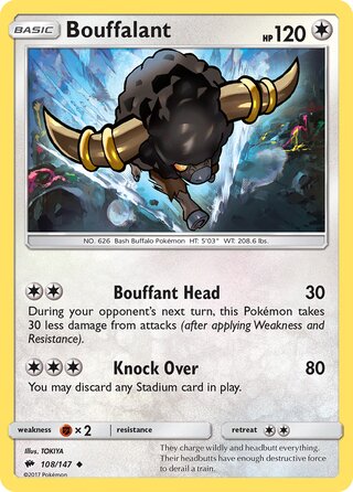 Pokémon Burning Shadows 108/147 Bouffalant