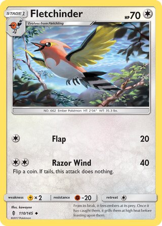 Pokémon Guardians Rising 110/145 Fletchinder