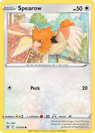 Pokémon Battle Styles 111/163 Spearow