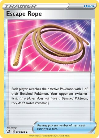Pokémon Battle Styles 125/163 Escape Rope Reverse Holo