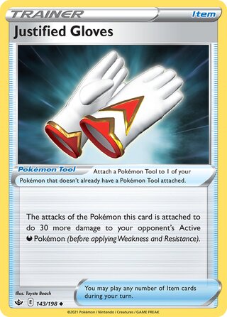 Pokémon Chilling Reign 143/198 Justified Gloves