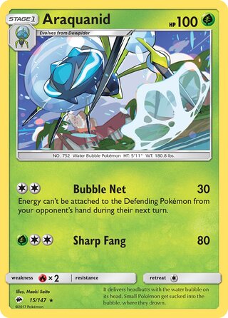 Pokémon Burning Shadows 15/147 Araquanid