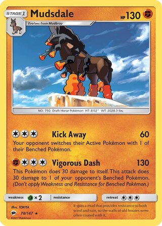 Pokémon Burning Shadows 78/147 Mudsdale