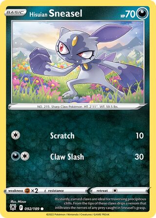 Pokémon Astral Radiance Promo 092/189 Hisuian Sneasel