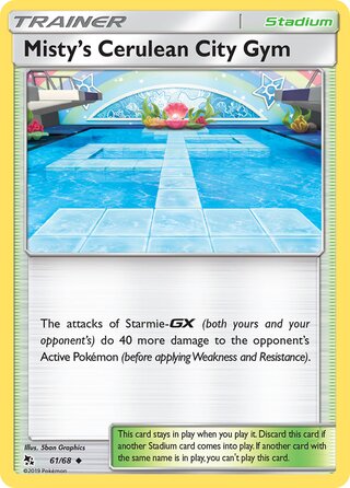Pokémon Hidden Fates 61/68 Místy's Cerulean Gym