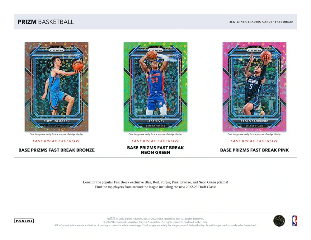 2022/23 Panini Prizm Basketball Fast Break