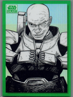 2022 Star Wars Galaxy B&W Sketch Variation Green Refractor BV-91 Wrecker - Darrin Pepe 56/99