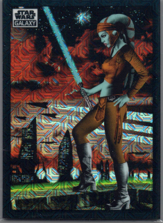 2022 Star Wars Galaxy Mojo Refractor #76 Aayla Secura 04/50