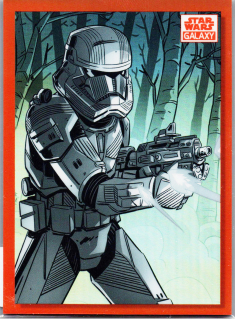 2022 Star Wars Galaxy B&W Sketch Variation Orange Refractor #BV-84 Sith Trooper - Derek Laufman 03/25