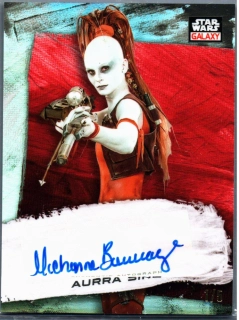 2022 Star Wars Galaxy Autograph Red #GA-MBA Michonne Bourriague as Aurra Sing 1/5