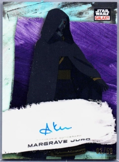 2022 Star Wars Galaxy Autograph Purple #GA-AK Andrew Kishino as Margrave Juro 02/50