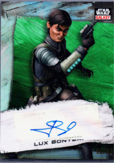 2022 Star Wars Galaxy Autograph Green #GA-JS Jason Spisak as Lux Bonteri 98/99