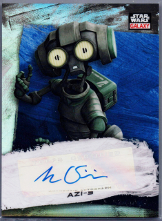 2022 Star Wars Galaxy Autograph Blue #GA-BD Ben Diskin as AZI-3 144/150