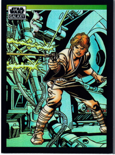 2022 Star Wars Galaxy Refractor #21 Luke Skywalker In Action!