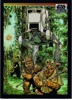 2022 Star Wars Galaxy Refractor #36 Ewoks Under Attack!