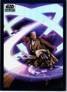 2022 Star Wars Galaxy Refractor #56 Mace Windu's Barrage!