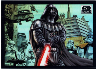 2022 Star Wars Galaxy Refractor #59 Lord Vader & His Stormtroopers