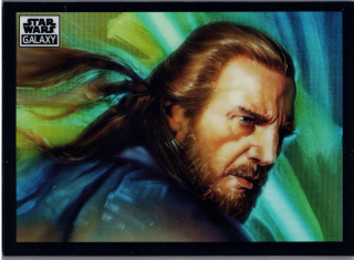 2022 Star Wars Galaxy Refractor #78 Qui-Gon Jinn