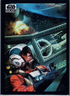 2022 Star Wars Galaxy Refractor #72 Wedge Antilles in Battle