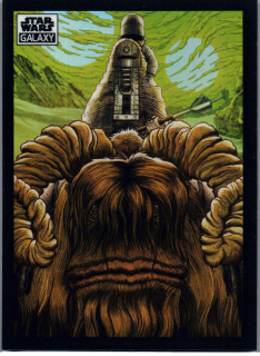 2022 Star Wars Galaxy Refractor #75 Tuskens & Their Bantha