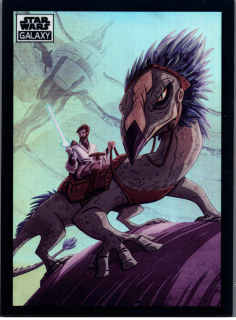 2022 Star Wars Galaxy Refractor #77 Obi-Wan Kenobi & Boga