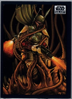 2022 Star Wars Galaxy Refractor #80 Boba Fett Battles The Sarlacc!