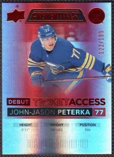 2021/22 Debut Ticket Access Red John-Jason Peterka #130 122/199