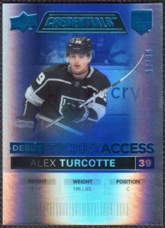 2021/22 Debut Ticket Access Blue Alex Turcotte #129 98/99