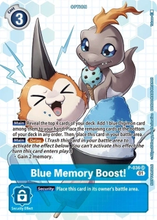 Digimon P-036 Blue Memory Boost! Promo