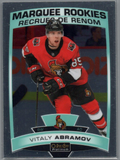 2019/20 O-Pee-Chee Platinum Marquee Rookies #189 Vitaly Abramov