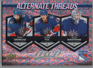 2023/24 Alternate Threads Mika Zibanejad/Adam Fox/Igor Shesterkin #AT-10