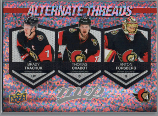 2023/24 Alternate Threads Brady Tkachuk/Thomas Chabot/Anton Forsberg #AT-19