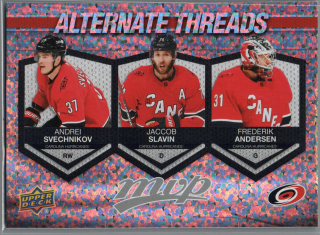 2023/24 Alternate Threads Andrei Svechnikov/Jacob Slavin/Fredrik Andersen #AT-13