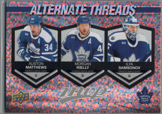 2023/24 Alternate Threads Auston Matthews/Morgan Rielly/Ilya Samsonov #AT-20