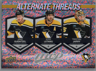 2023/24 Alternate Threads Jake Guentzel/Kris Letang/Tristan Jarry #AT-7